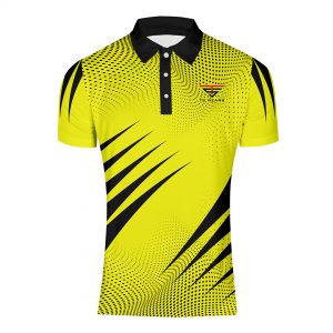 CUSTOM POLO SHIRTS YELLOW FRONT