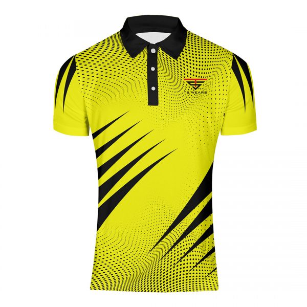 CUSTOM POLO SHIRTS YELLOW FRONT